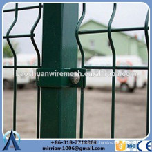 3.8/4.0mm polyester coating bending welded wire mesh fence